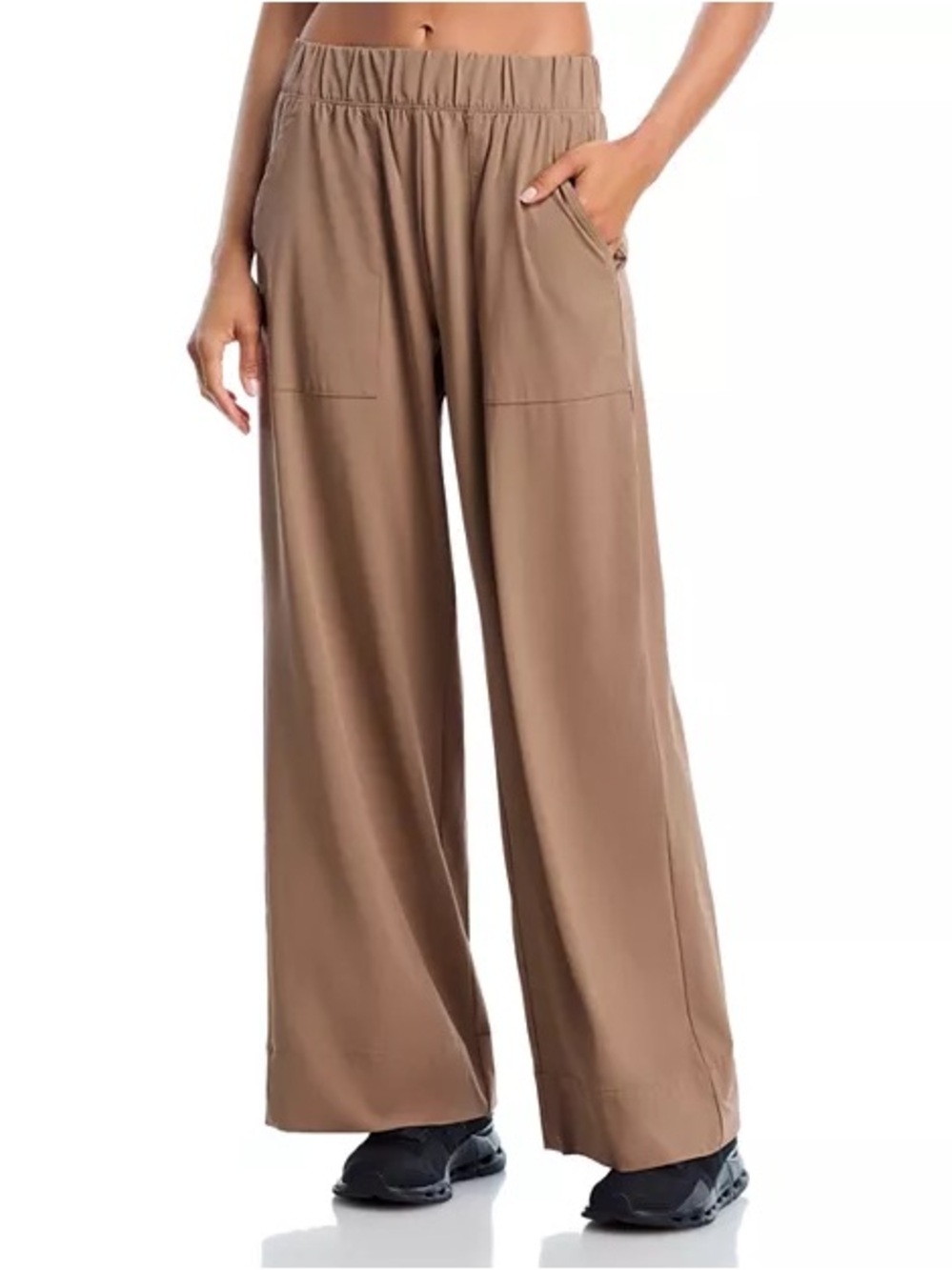 Beyond Yoga Easy Wide Leg Pants Khaki Lightweight Pockets Swift Flowy Tan